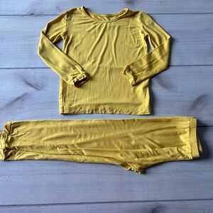 Kickee Pants Yellow Bamboo Kids Long Sleeve Pajama Set